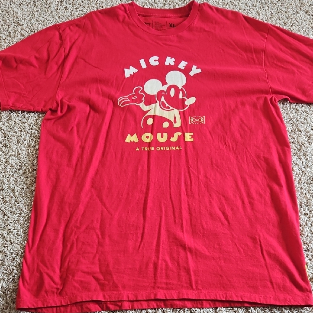 Disney Red Mickey Mouse Short Sleeve Tee